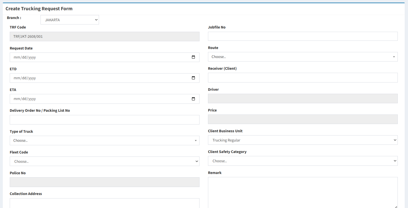 FMS screen