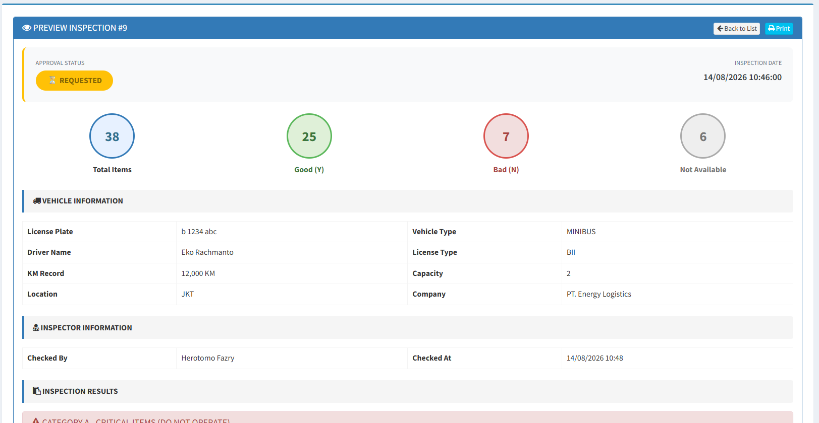 FMS screen